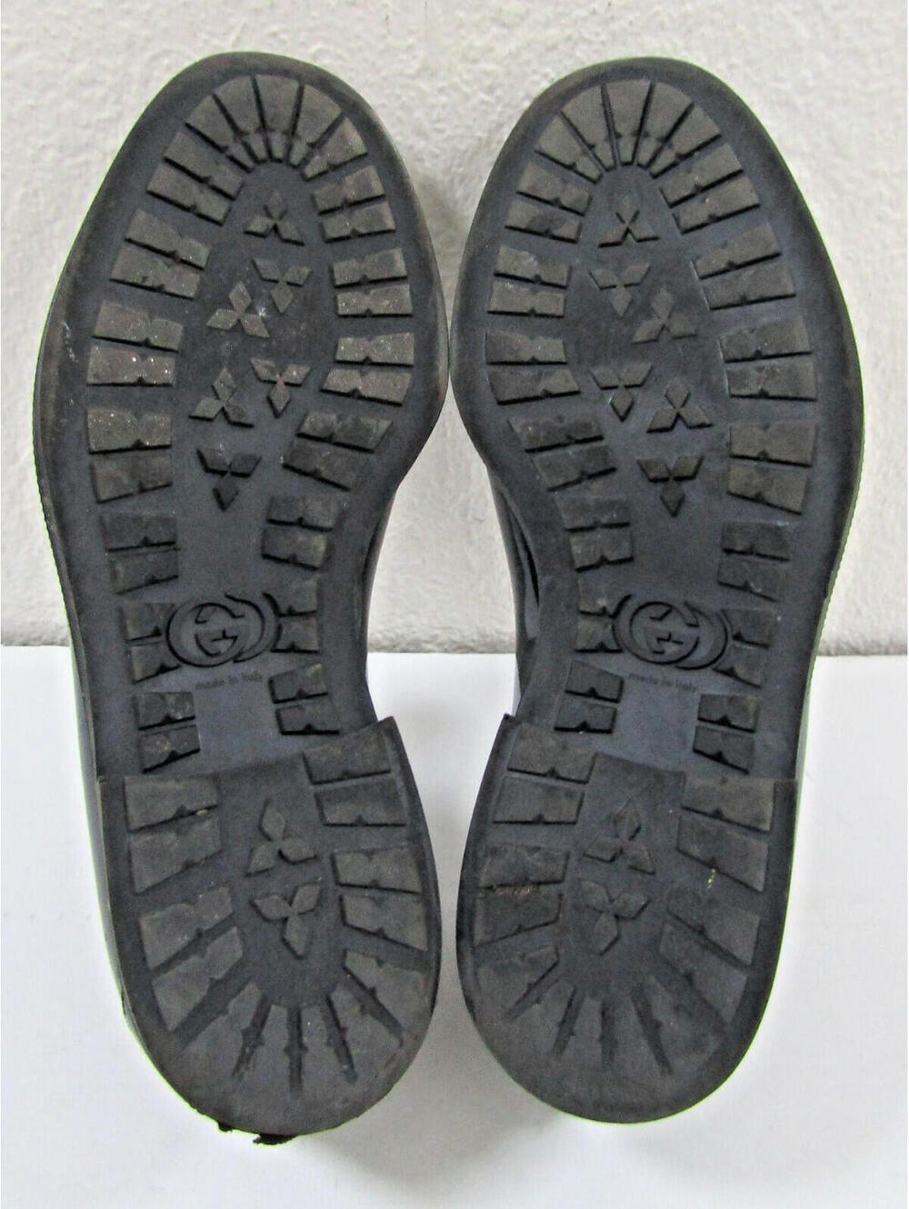 Gucci Rubber Black Loafers Silver Horsebit Gucci Size 10 US Size 10  1/2 - Picture 10 of 12